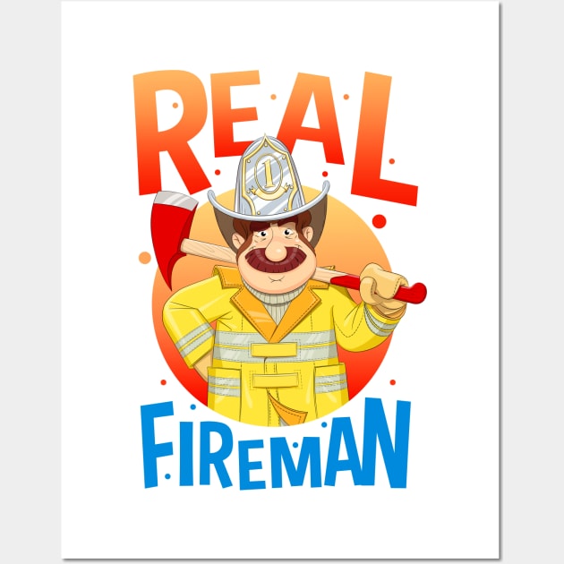 Real Fireman Wall Art by simplecreatives